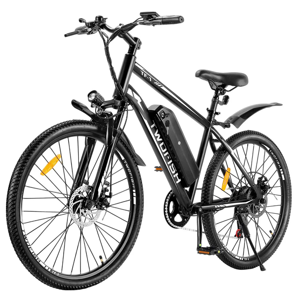 TWOFISH TF-1 Electric Bike, 250W 36V 15Ah Battery, 26" Tires, 25km/h Max Speed, 100km Max Range, Disc Brakes, Front Suspension