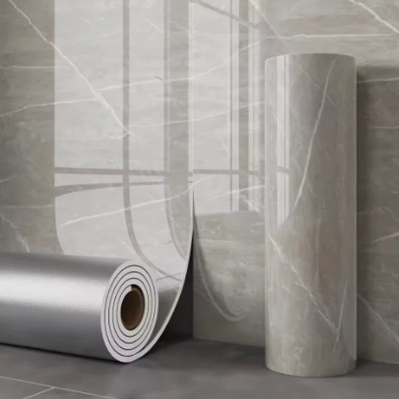 1 Roll Marble Thick Foam Imitation Tile Self-Adhesive Wallpaper Bedroom Living Room Decoration Bathroom Waterproof Wall Sticker