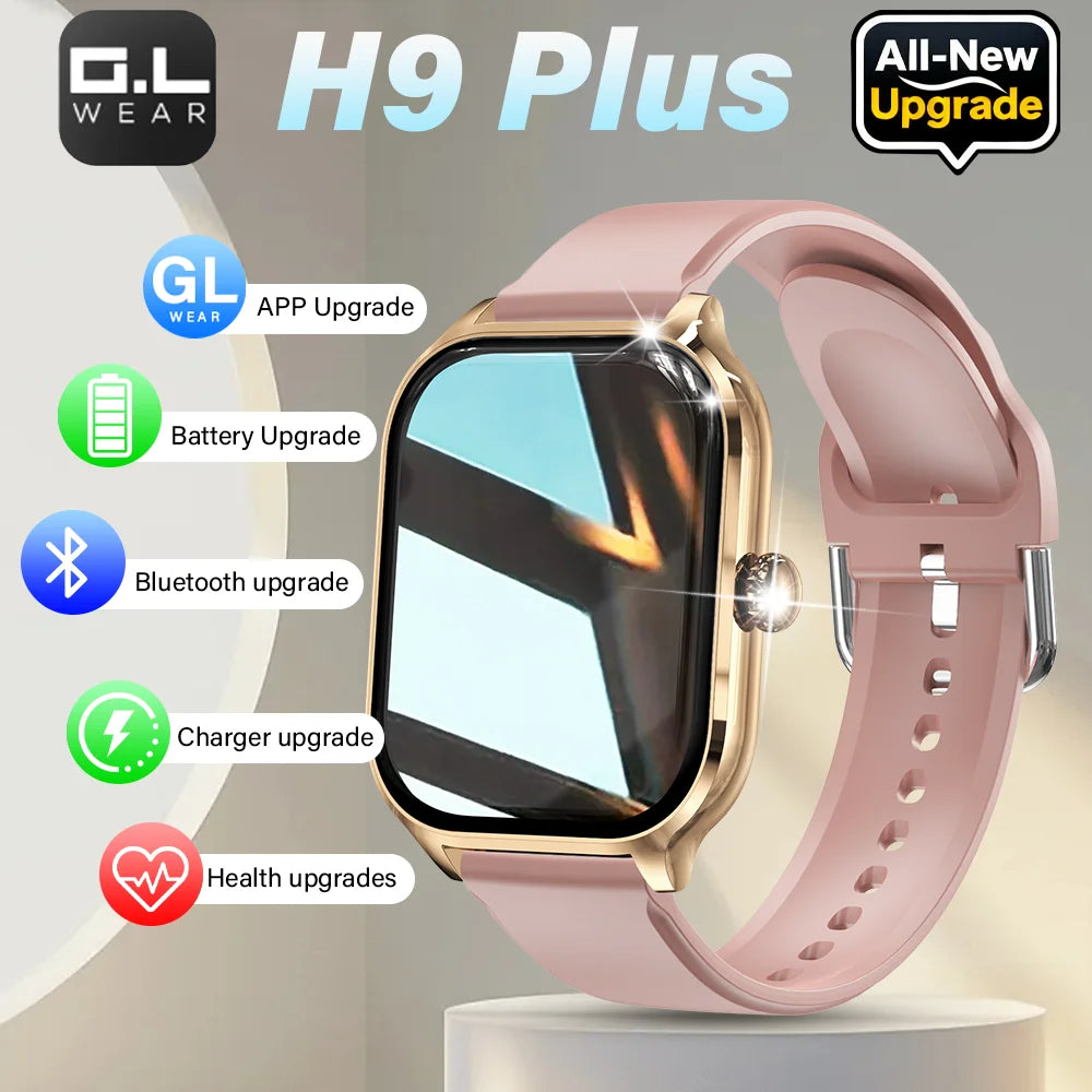 LAXASFIT H9 Smart Watch Dialing Answering Calls Exercise Tracking Heart Rate Sleep Monitor Bluetooth Smartwatch Man Woman Gift