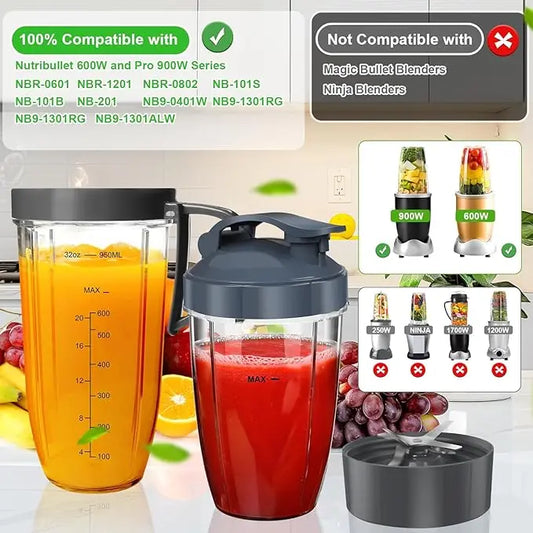 18oz 24oz 32oz NB Replaceable Accessories Bullet Juicer Blender Cups & Blade Replacement Cups Nutri Bullet Blenders 600w & 900w