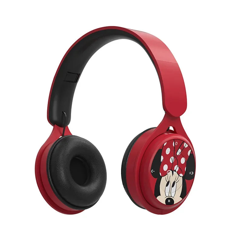 Cartoon Spiderman Minnie Mickey Wireless Headphones Blutooth Surround Sound Stereo Foldable Earphone Laptop Headset