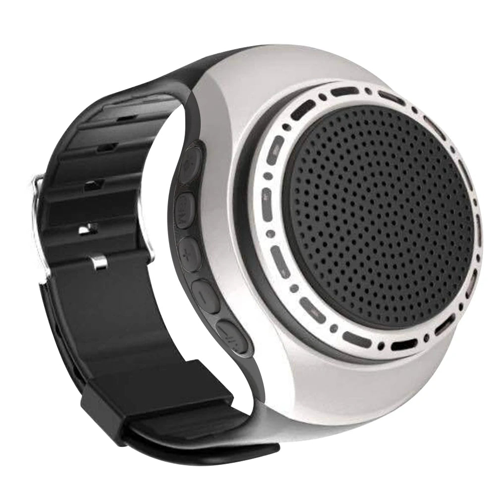 U6 Wrist Watch Bluetooth Speaker With FM Radio USB Charging Portable Outdoor Sports Running Wearable Speaker Wireless Subwoofer