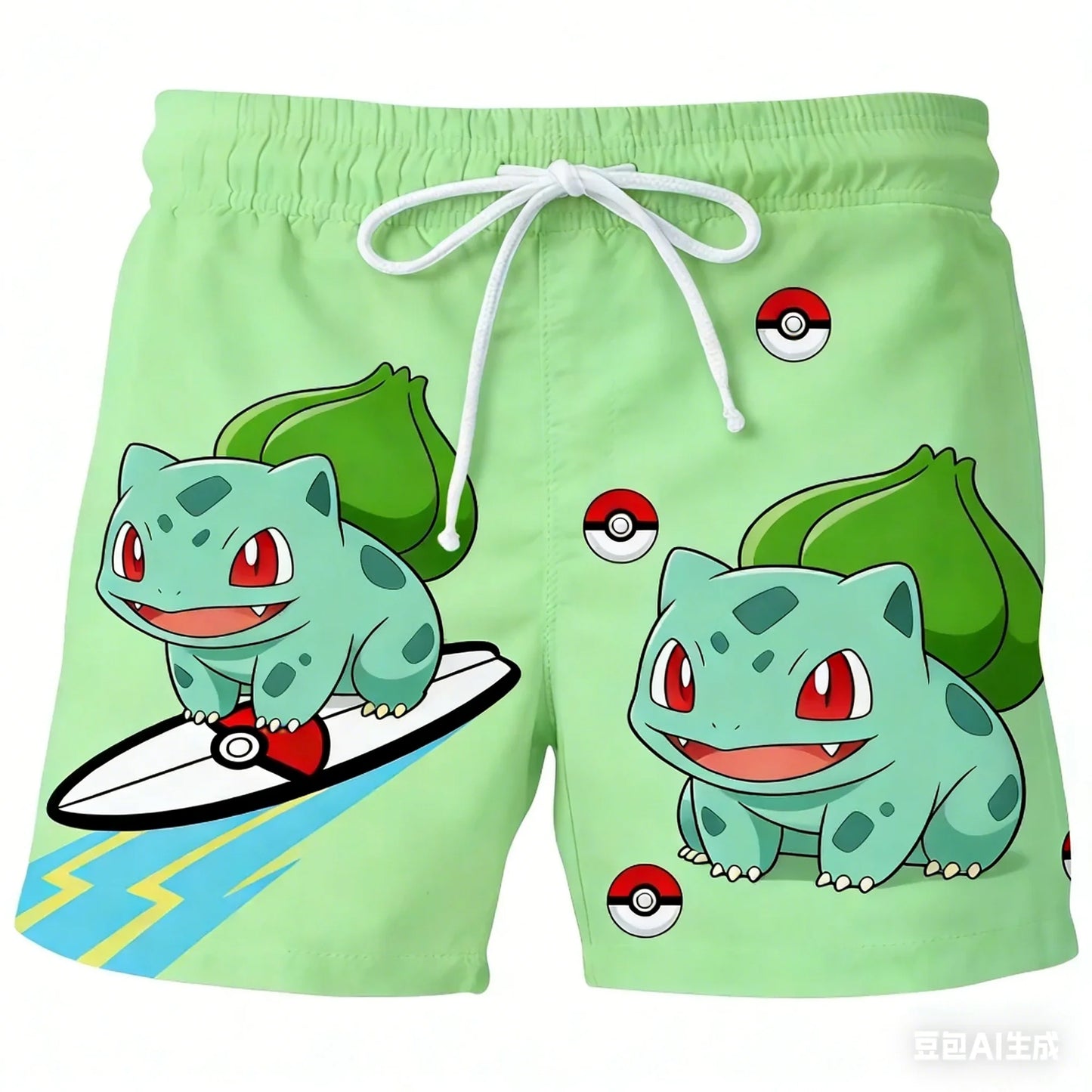 Adult and Children's Pokémon 6, Classic Pokémon 3D Printed Shorts, Perfect for Summer Water Play and Commuting Vibes!