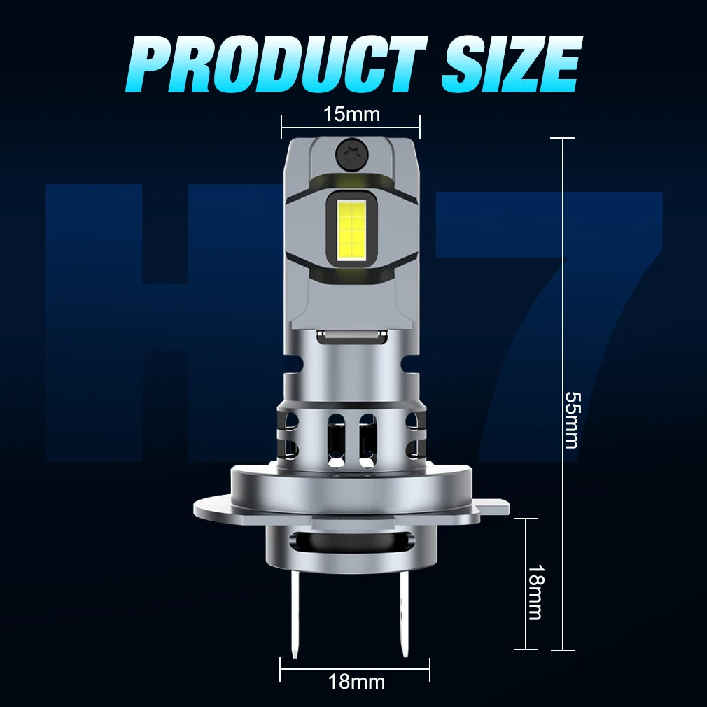 XSTORM H7 LED Headlight Bulb Mini Wireless 60W 20000LM 6500K CSP for Car Headlamp Auto Diode Lamps H7 Turbo Led 12V Automobile