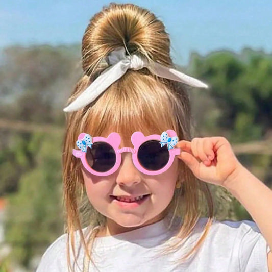 2/3Pcs Boy Girl Cute Bear Frame Bowknot Kids Children Fashion Glasses Eyewear