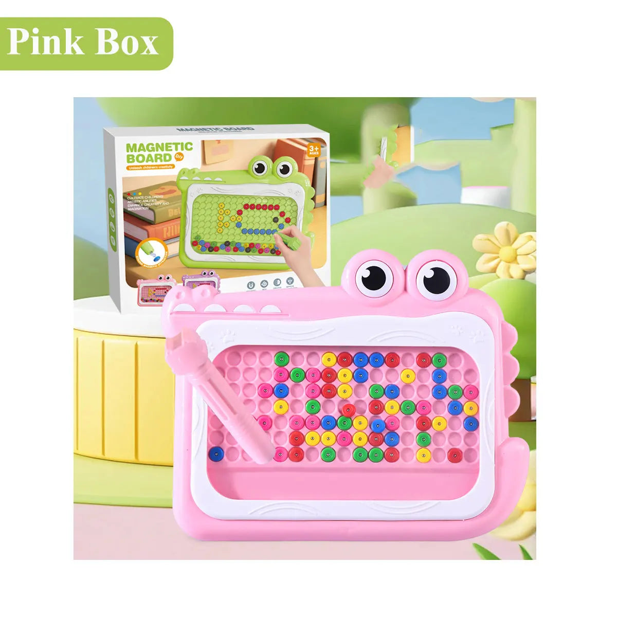 New Kids Magnetic Beads Doodle Board with Puzzle Pen Drawing Toys for Children 3-8 yearsMontessori Game Education Gift