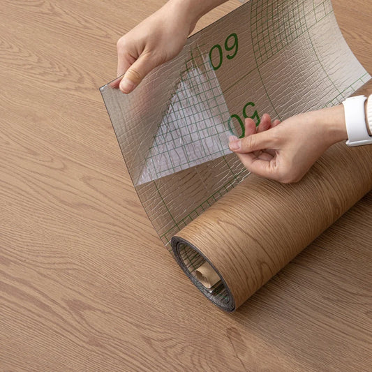 Vinyl Flooring Roll 15.7"W X 118"L/ 12.9 Sq.Ft, Peel and Stick Wall Tiles Vinyl Plank Flooring for Any Room, Easy DIY