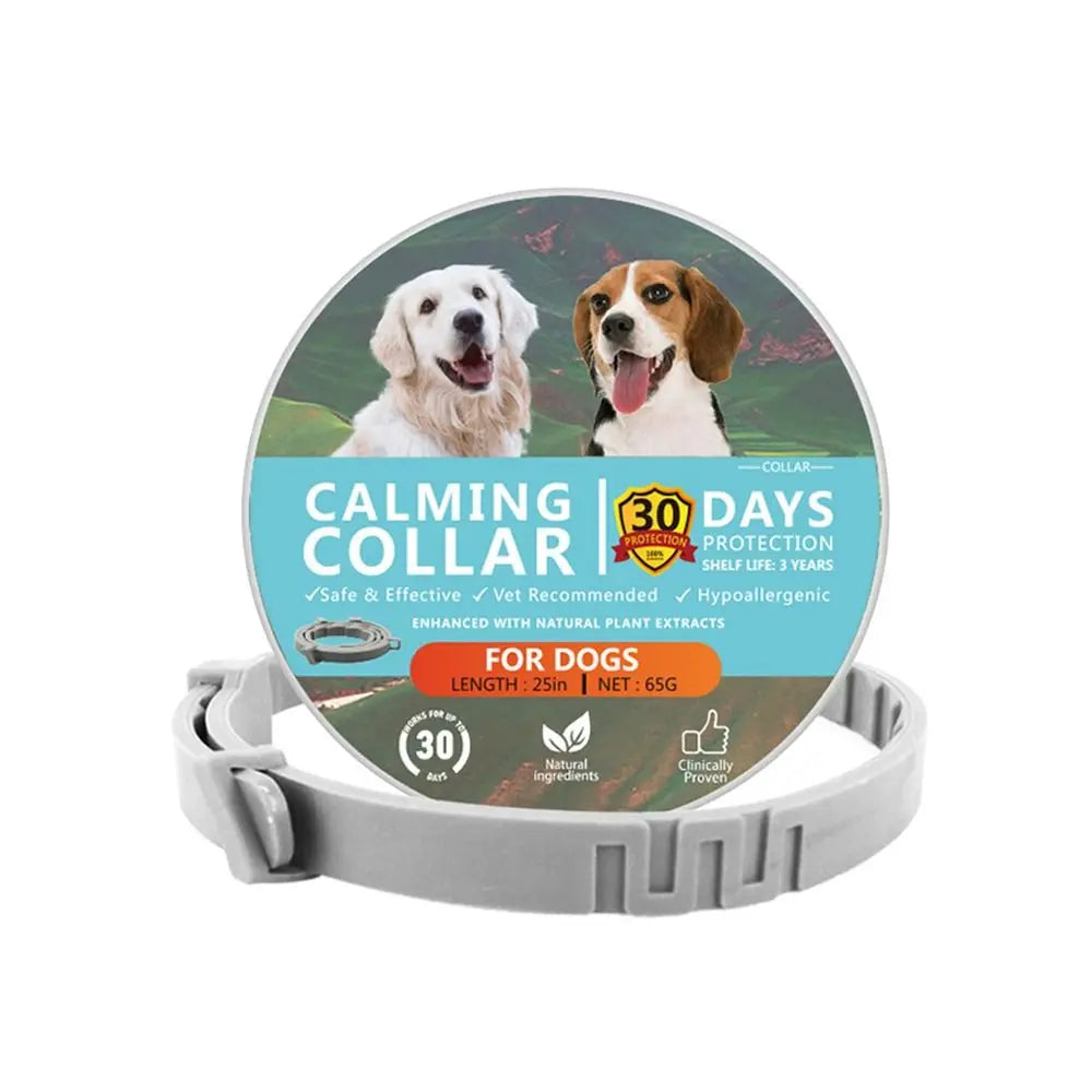 38cm/63.5cm Pet Calming Collar Necklace Anxiety Stress Reduction Pacify Soothing Adjustable Waterproof TPR Cats Dogs Supplies