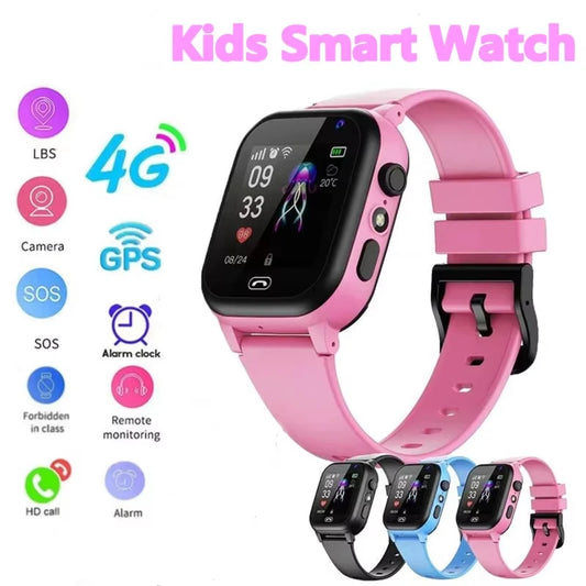 Lenovo Kids 4G Smart Watch WIFI SOS GPS Location Video Call Sim Card Camera With Light Touch-screen Waterproof Watch For Kids