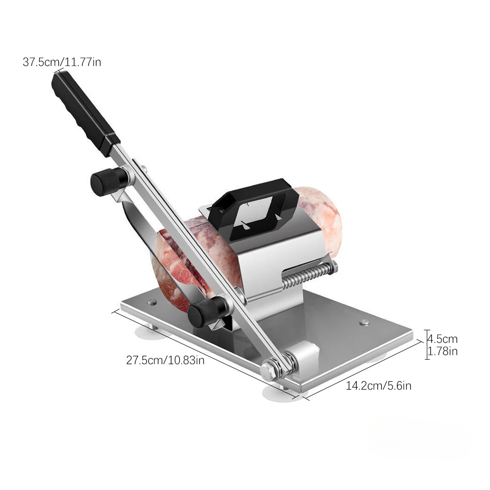1pc Portable Manual For Slice Bone Cutting Knife Frozen Meat Slicing Knife Stainless Steel Household Vegetable Food Slicer