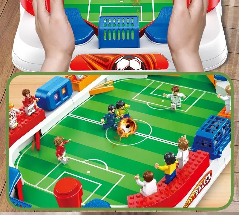 Mini Tabletop Soccer Game Double Flip Control High Barrier Foosball Board Game for Adults Indoor Entertainment Football Toy