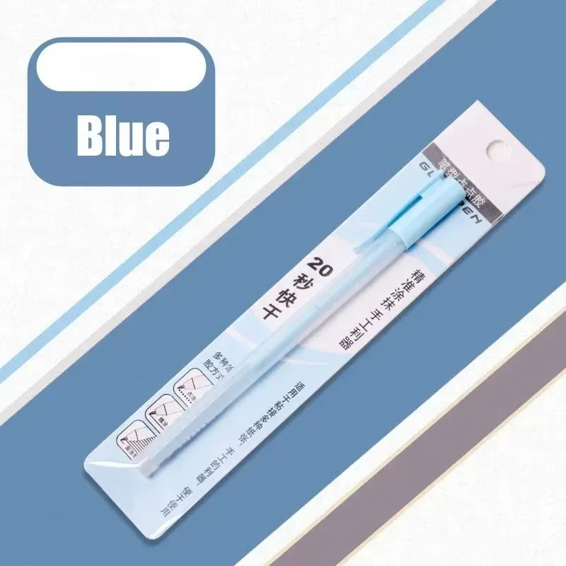 Candy Color Glue Pen Handbook Dispensing Pen Quick-Drying Dot Gule Stick DIY High Viscosity Glue School Office Supplies