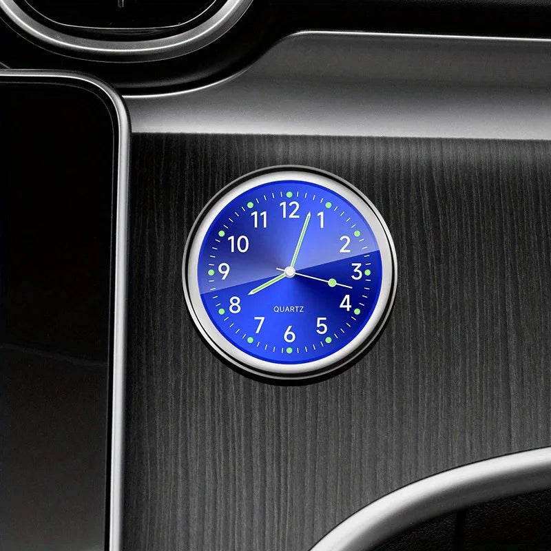 1pc Glow Decorative Car Clock Mini Quartz Watch for Car Decoration