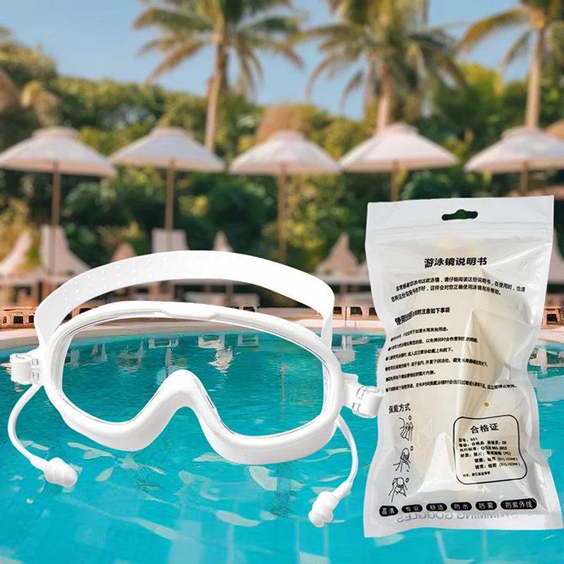 Hot!1 PC Large Frame Swimming Goggles For Kids High Quality Antifog Swim Glasses Waterproof HD Swim Eyewear Swim Equipment