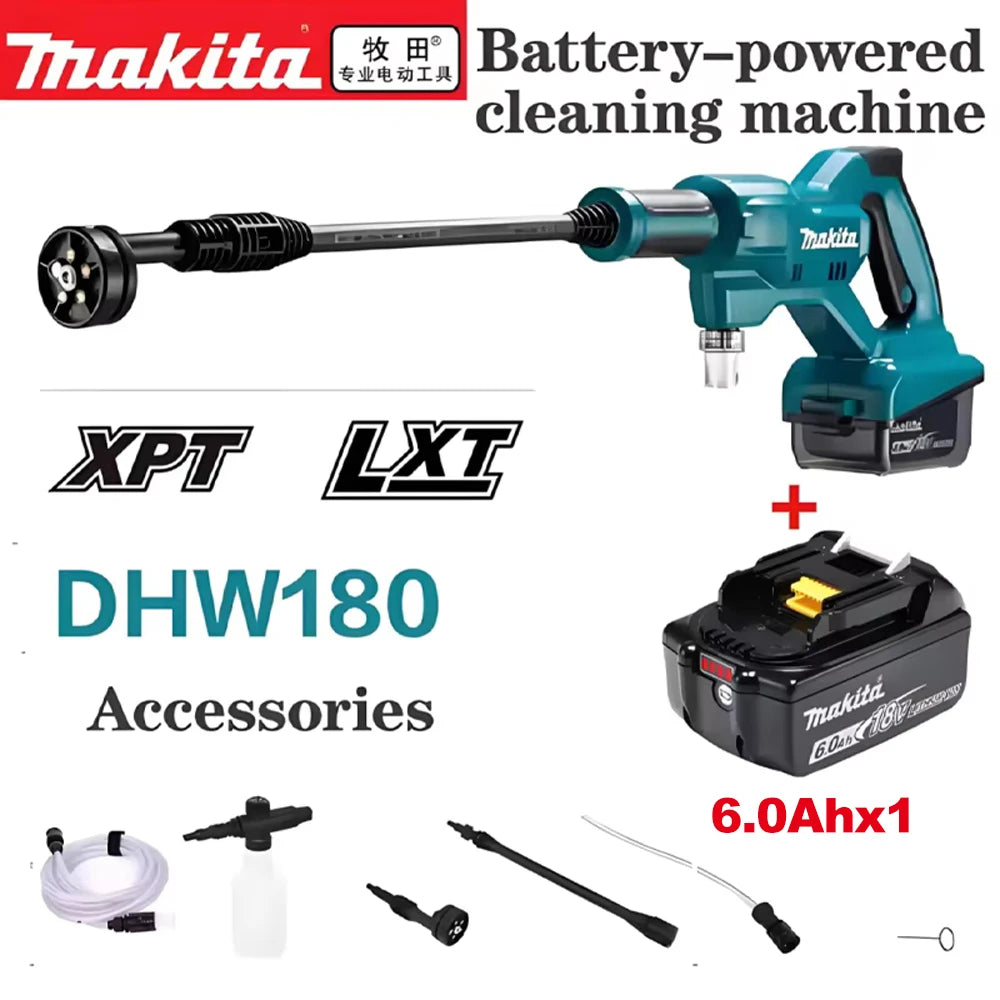 2026 new model Makita DHW180 Battery High Pressure Washer 18V Cordless Portable Cleaning Device High Flow Rate Power Tool