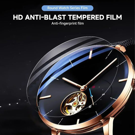 1-5PCS 26-46mm Universal Tempered Glass Smartwatch Screen Protector Protective Film 28mm 30mm 32mm 38mm 40mm 41mm 42mm Diameter