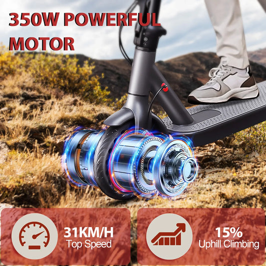 AOVOPRO Adult Electric Scooter 36V 7.8AH Battery 350W Powerful Motor Maximum Speed: 19 mph miles App Control Supported 8.5-inch