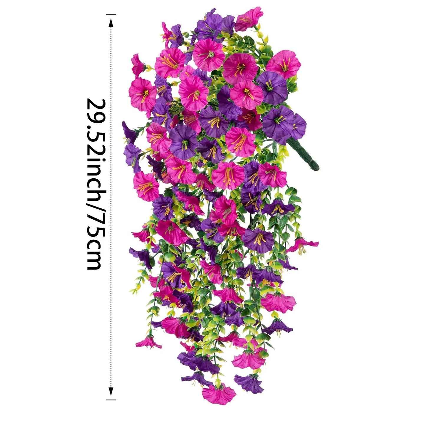 1Pcs Artificial Flowers 75CM Hanging Fake Plant for Home Decor Garden Wedding Decoration Flower Basket Garland Wall Accessories