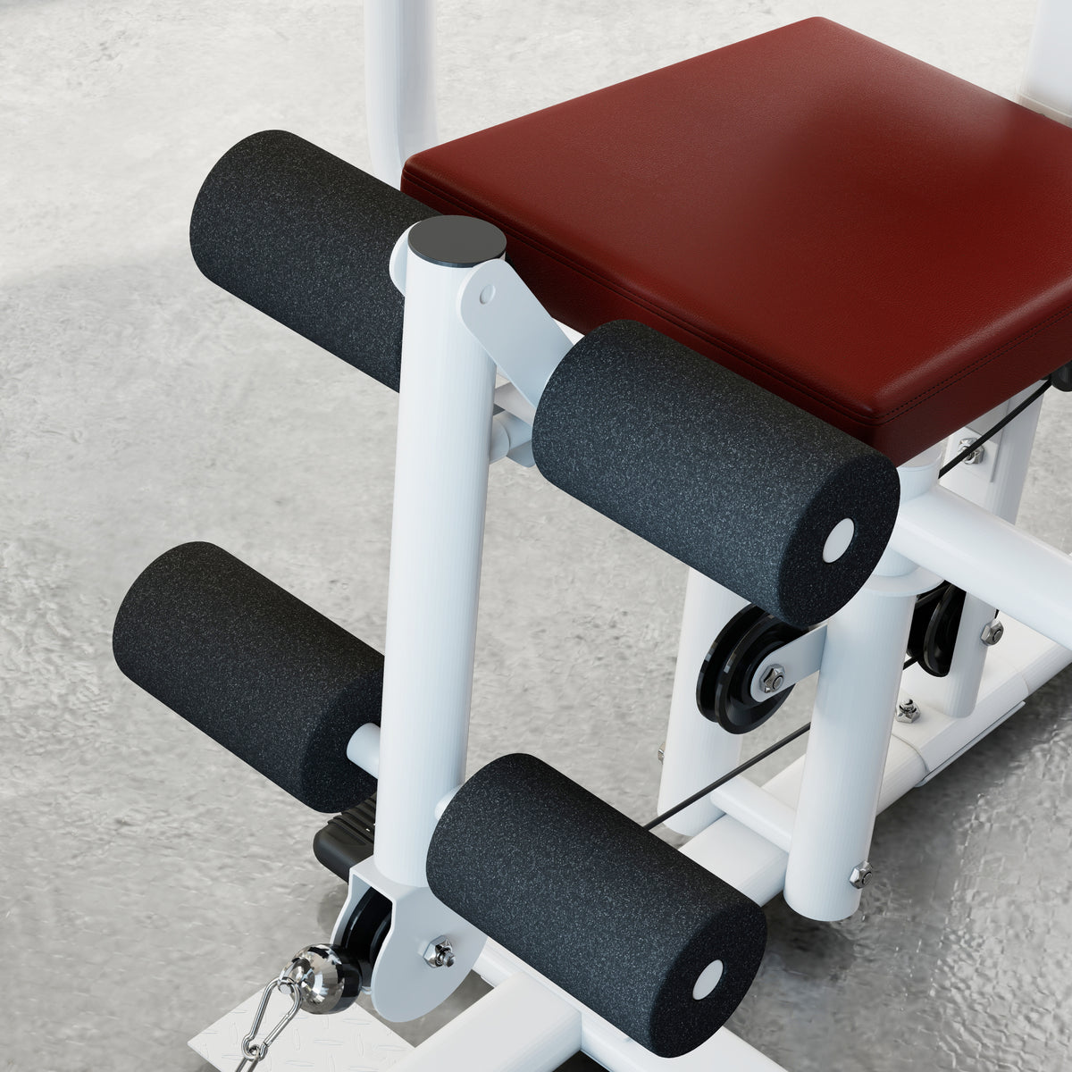 HOMCOM Home Multi Gym Large Multifunction Sturdy Strength Training Machine for Home Workout, White
