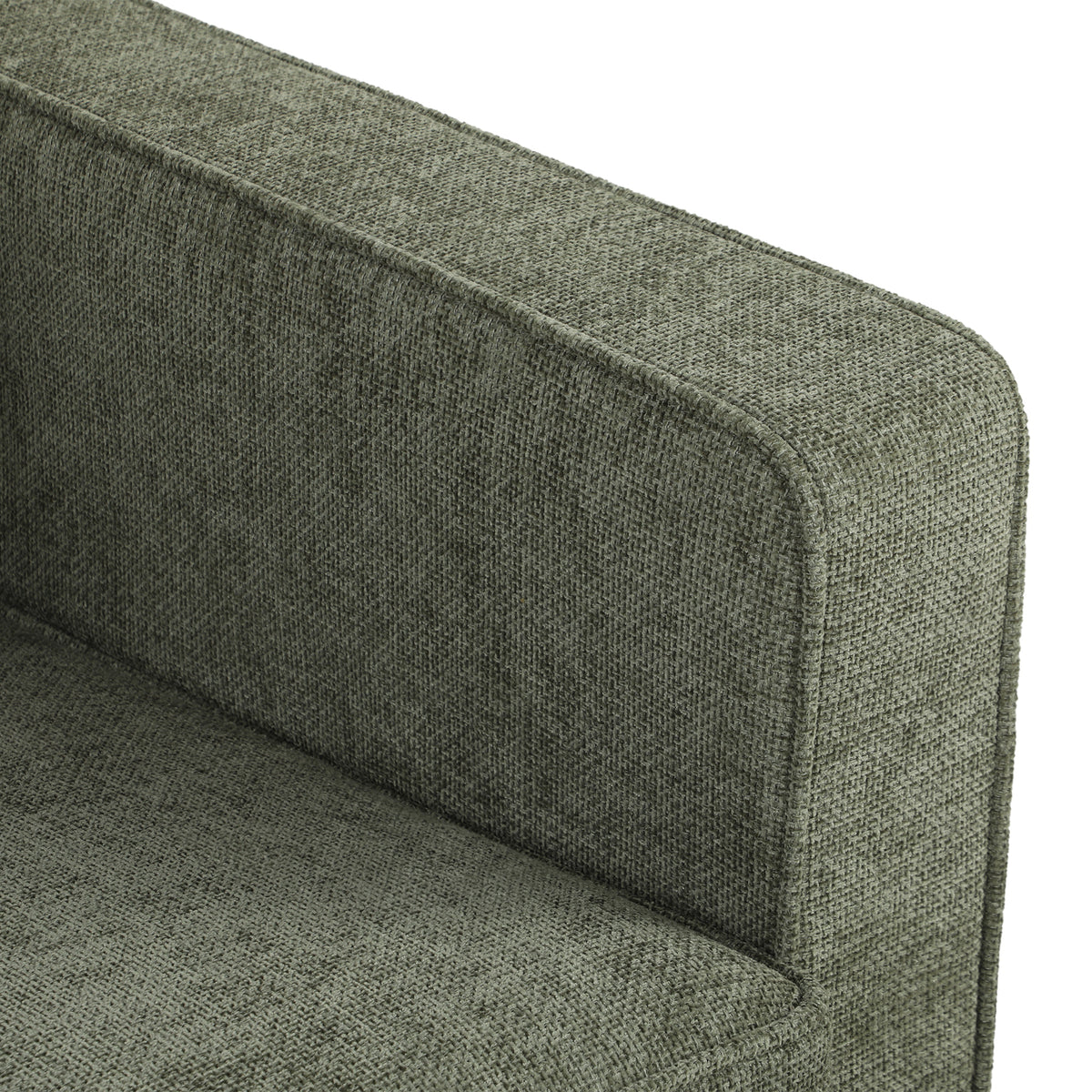 HOMCOM 3 Seater Sofa Button Tufted Upholstered Couch with Wood Legs for Living Room, Green