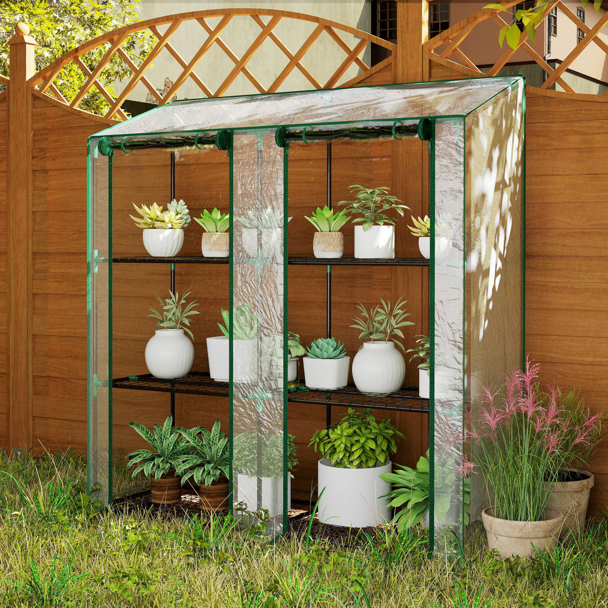 Outsunny 46 x 143cm Six-Shelf Greenhouse