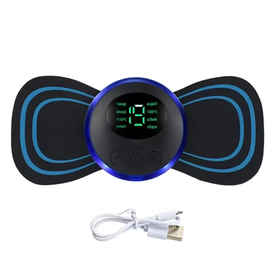 Portable Mini Electric Back & Shoulder Neck Back Massager 19 Levels and 8 Modes Cervical Massage Patch (US Logistics For USPS/DHL/Fedex/UPS. No designated logistics accepted,TK/TMEU only For self-pickup)