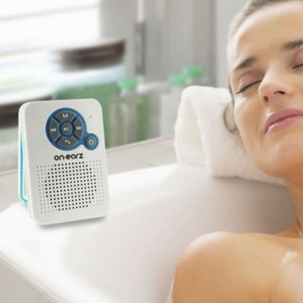 On Earz Parleur Wireless Bluetooth Speaker for Bathroom, White