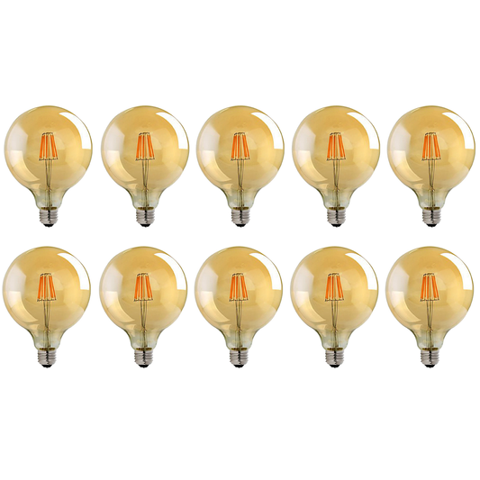 10 Pack E27 LED Edison Dimmable Vintage Amber Glass Warm white 2700K