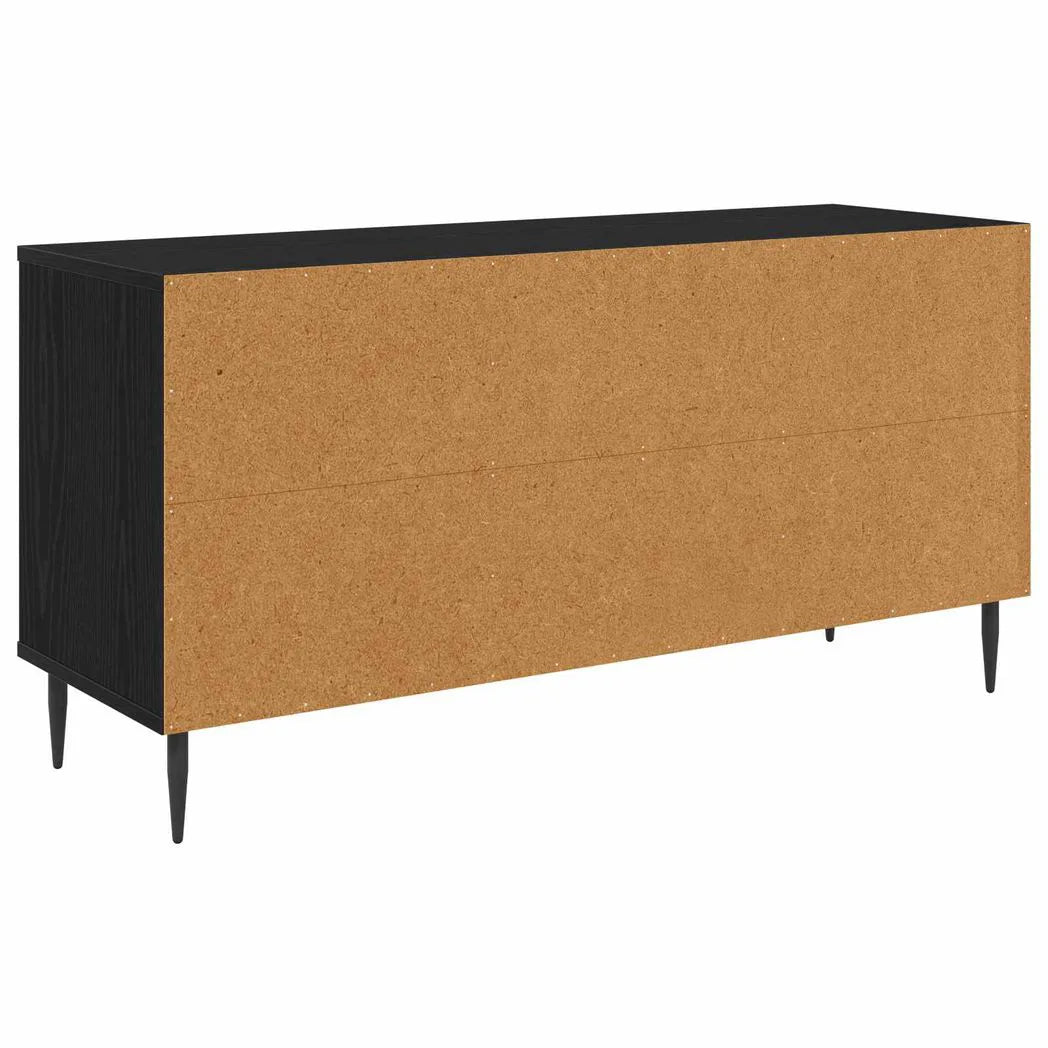 vidaXL TV Cabinet ZAANDAM 102 x 33 x 51 cm Black Oak Engineered Wood