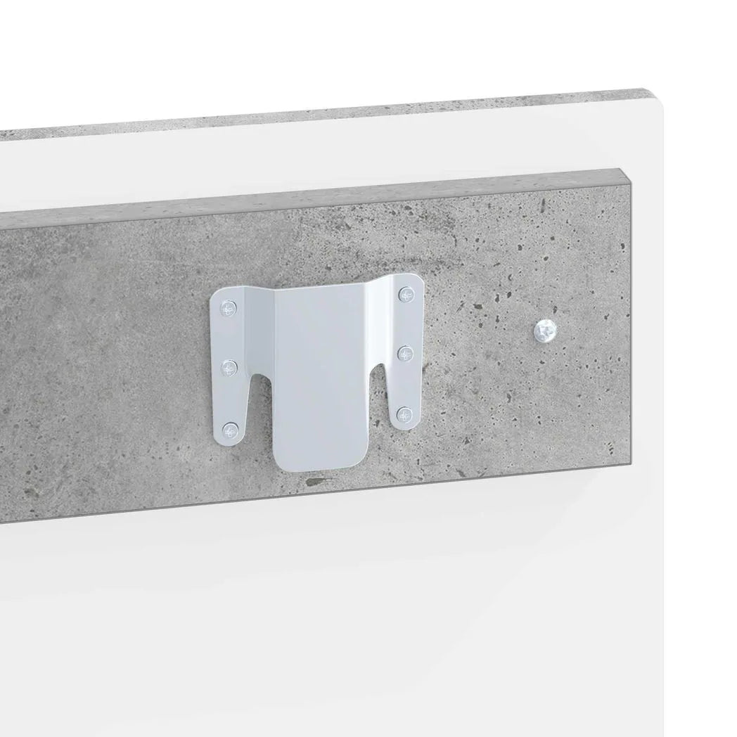 vidaXL Wall-Mounted Headboard DELFT Concrete Grey Engineered Wood