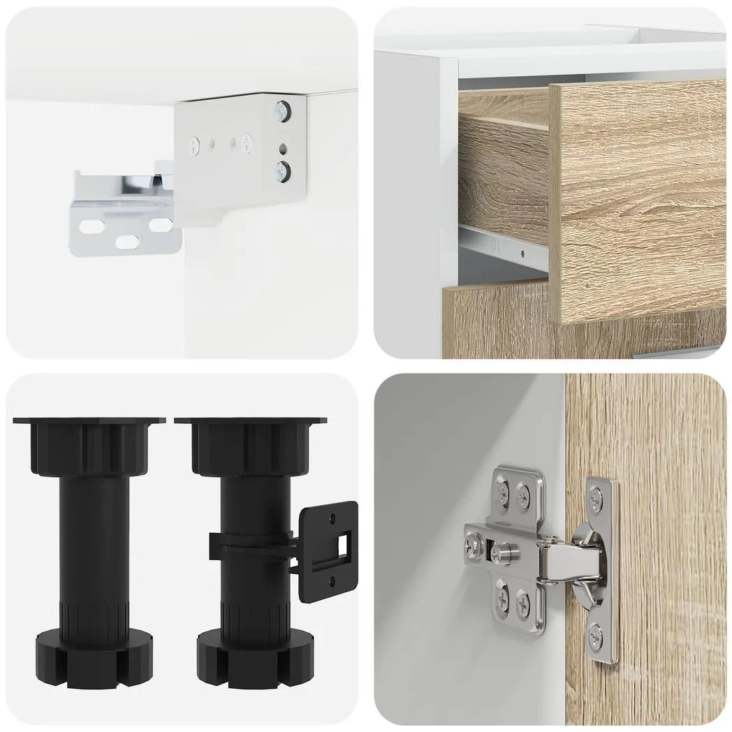 vidaXL Kitchen Unit LYON 8 pcs Sonoma Oak Engineered Wood