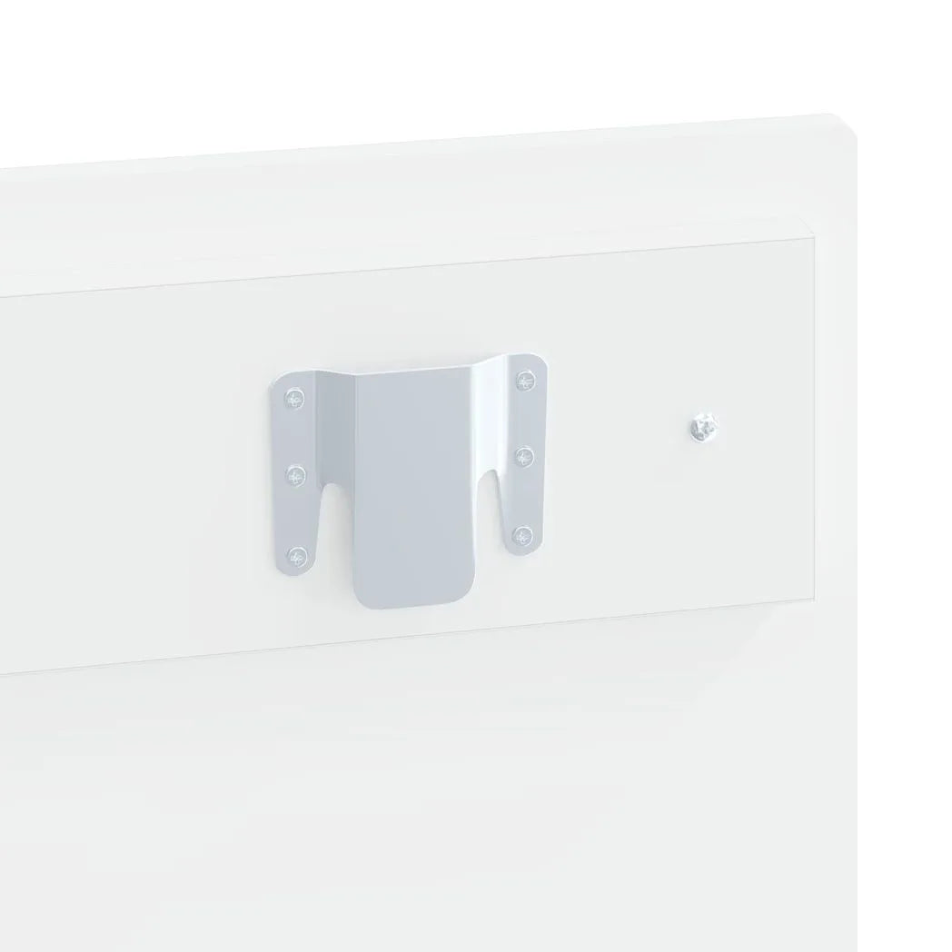 vidaXL Wall-Mounted Headboard EDE White Engineered Wood