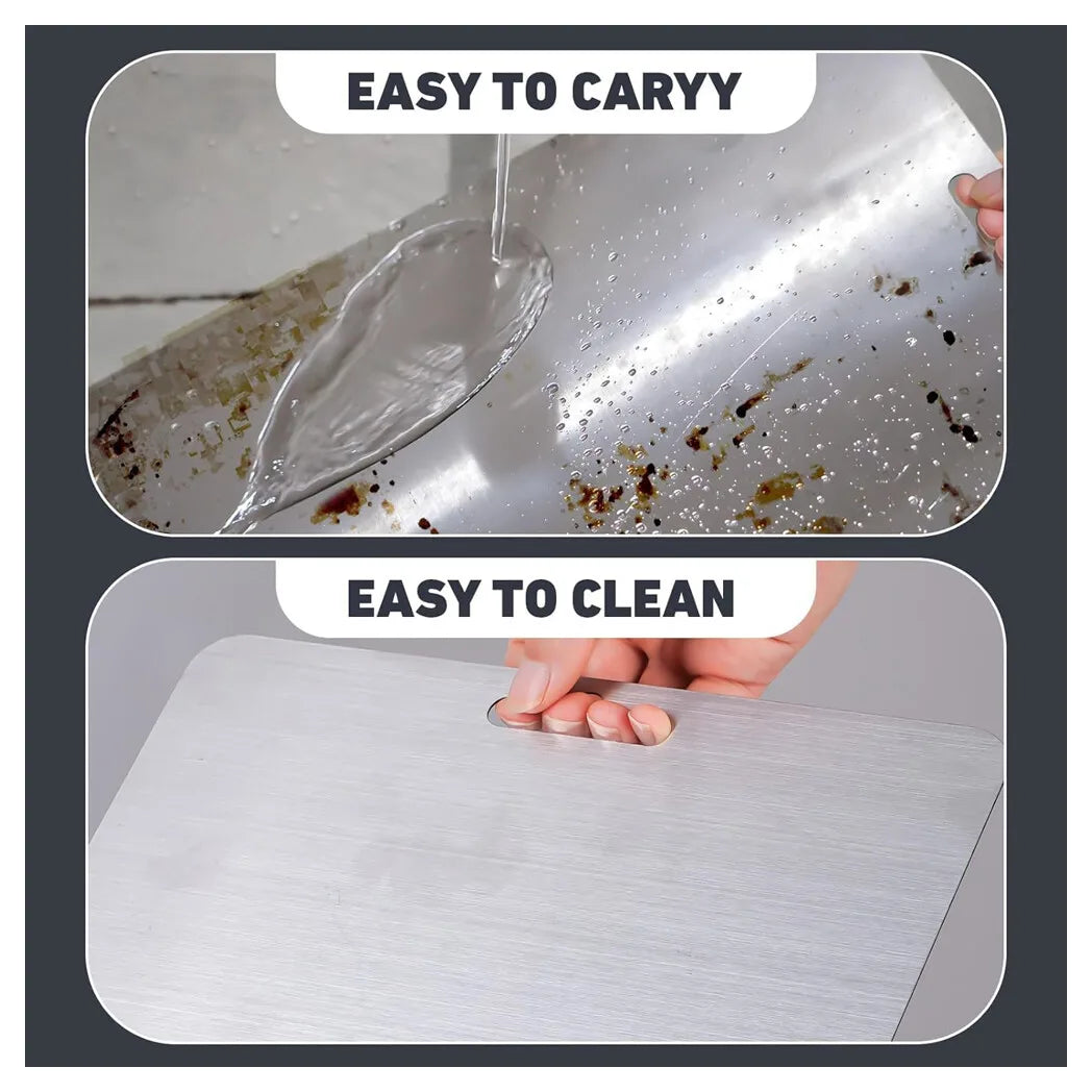 Cutting Board Double-Sided Stainless Steel Chopping Boards for Kitchen Camping