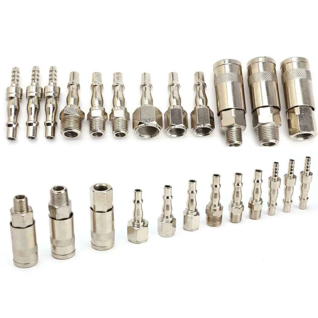 12Pcs 1/4" 3/8" BSP Air Line Hose Fittings Compressor Connector Quick Release UK