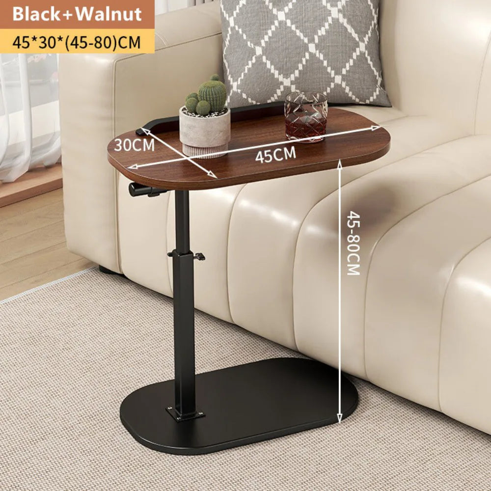 C-Shaped Flip Sofa Side End Table Coffee Laptop Table Living Room Bedroom