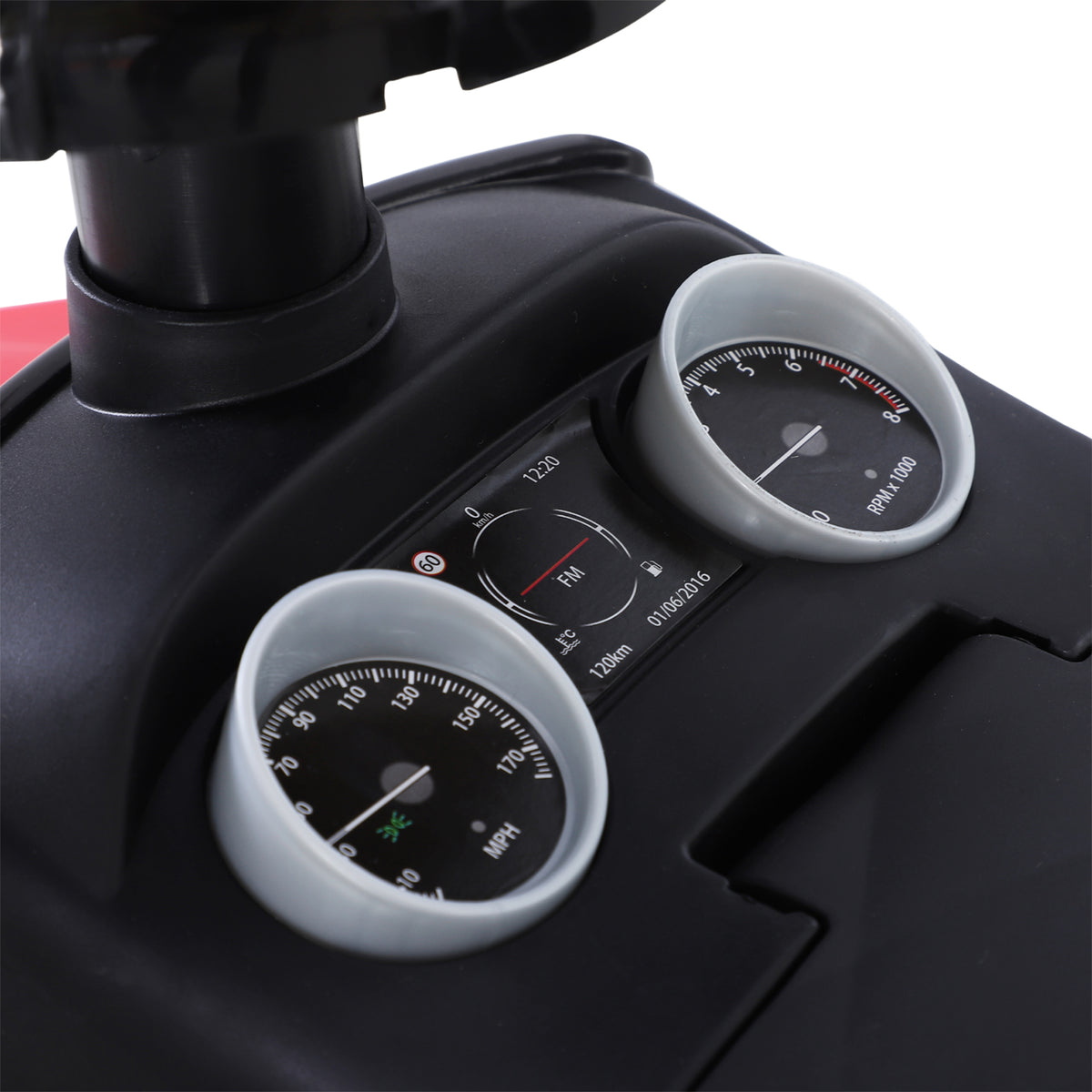 HOMCOM 3-in-1 Ride On Car Foot To Floor Slider Toddler w/ Horn Steering Wheel NO POWER Manual Under Seat Storage Secure Design for 1-3 Year Old Red