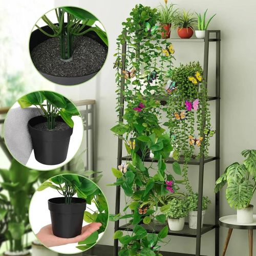 4PC Artificial Hanging Plants in Pots Indoor Fake Trailing Plants Home Office UK