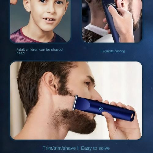 Men Pro Electric Hair Clippers Beard Trimmer Cutting Barber Shaving Machine Blue (US Logistics For USPS/DHL/Fedex/UPS. No designated logistics accepted,TK/TMEU only For self-pickup)