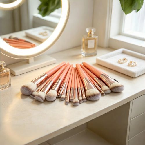 25pcs Makeup Brush Concealer Blush Foundation Eyeshadow Make Up Brush Makeup tools Prink (US Logistics only For USPS.TK/TMEU only For self-pickup)