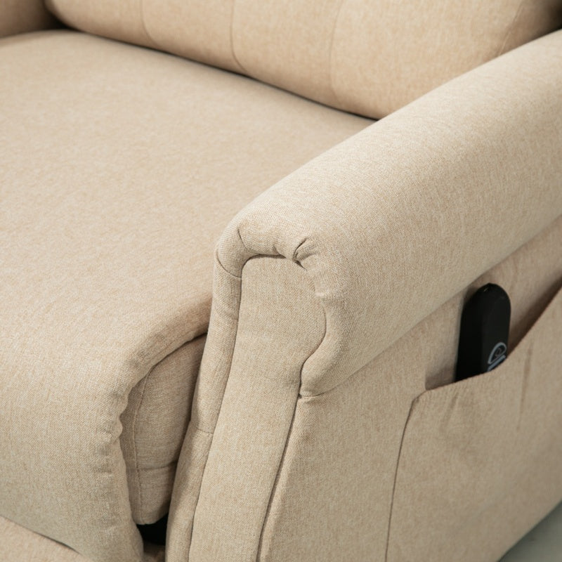 HOMCOM 45° Lifting Riser and Recliner Armchair - Beige