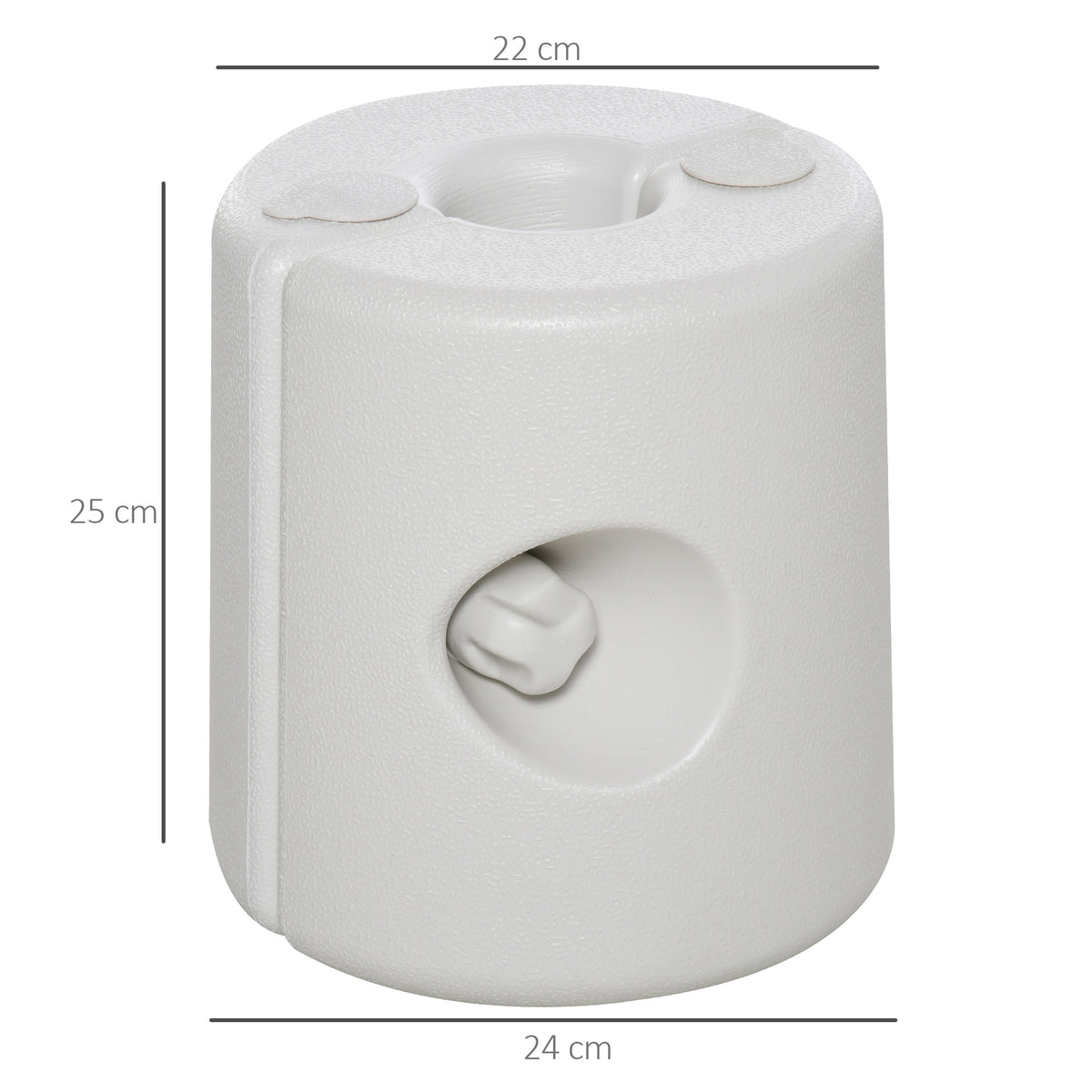 Outsunny 4 Pack 36 kg Gazebo Weights, Canopy Tent Weights with Rapid Clip, Gazebo Leg Weights Fill with Sand or Water, White