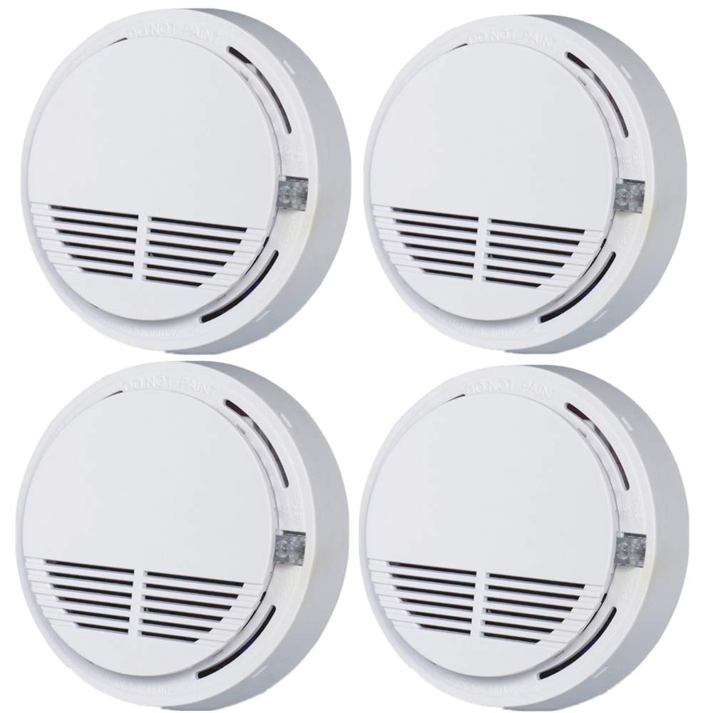 (4 Pack) Smoke Alarm Detector Home Fire Safety Sensor Alert Battery Included (US Logistics For USPS/DHL/Fedex/UPS. No designated logistics accepted，TK/TMEU only For self-pickup）