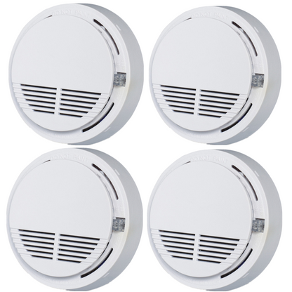(4 Pack) Smoke Alarm Detector Home Fire Safety Sensor Alert Battery Included (US Logistics For USPS/DHL/Fedex/UPS. No designated logistics accepted，TK/TMEU only For self-pickup）
