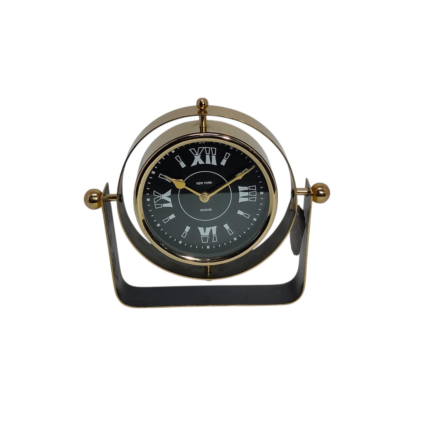 Silent Sweep Black Mantel Clock – Elegant Tabletop Timepiece with Quiet Operation, Sleek Design, and Easy-to-Read Face for Living Room, Bedroom, Office, or Home Décor (22 cm – Roman Numeral Dial)