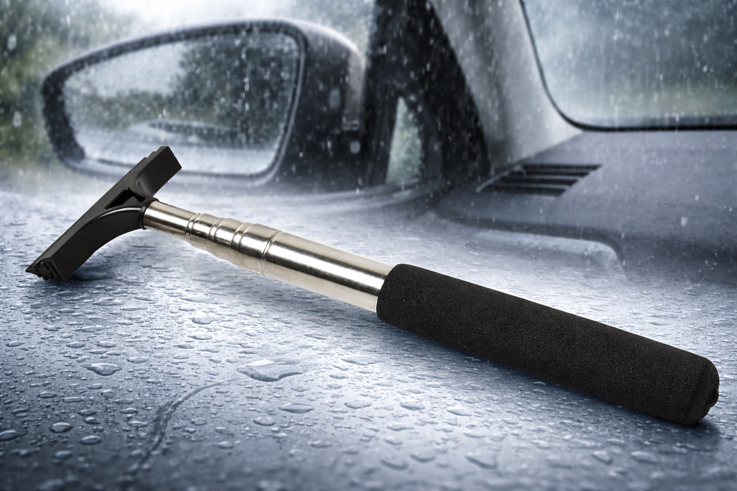 Telescopic Car Mirror Squeegee
