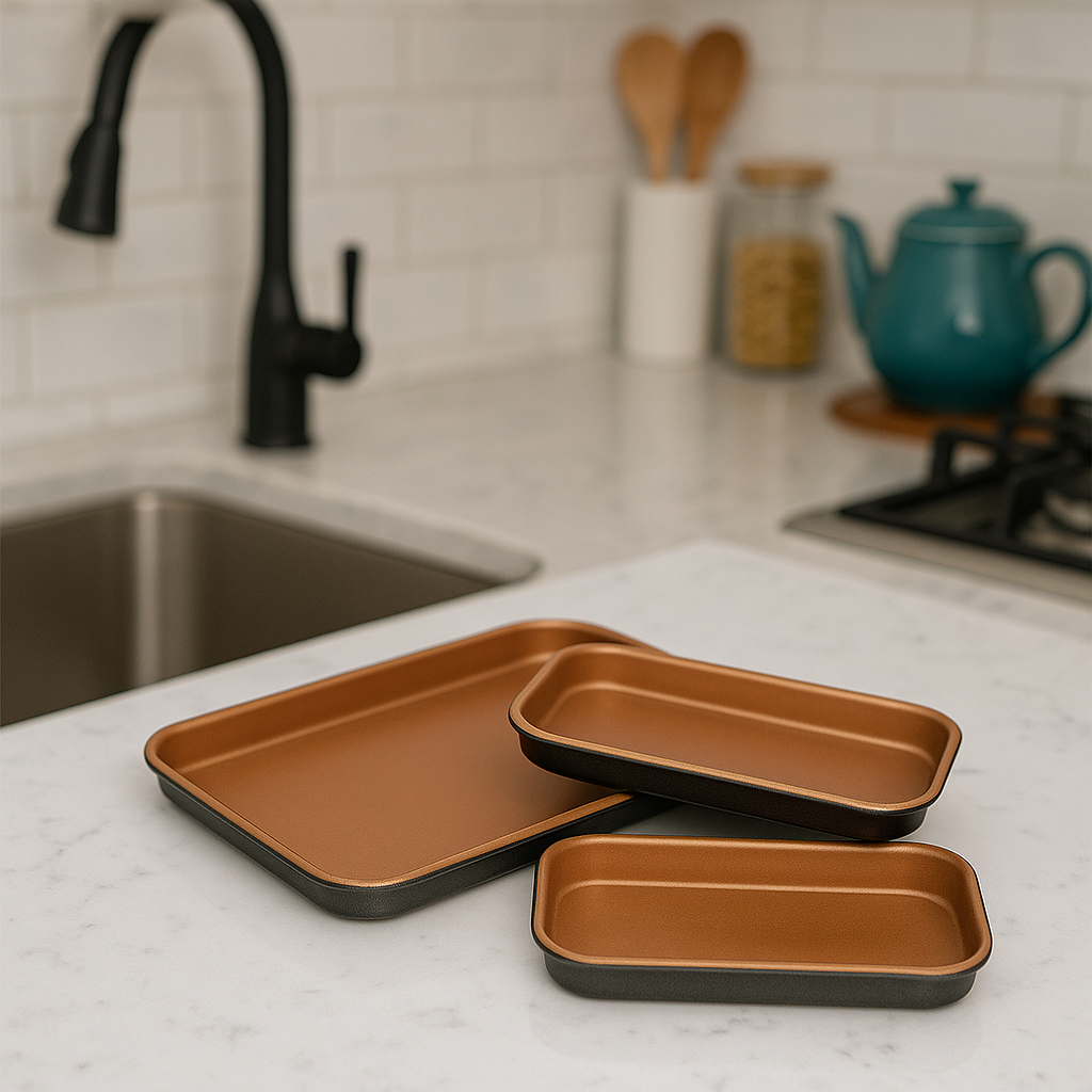 Ceratitanware Oven Trays  Set of 3 A222376