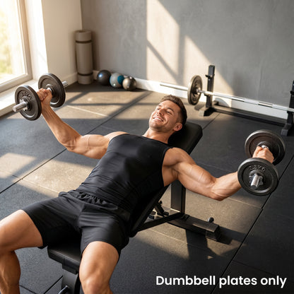 SPORTNOW Weight Plates Set, 1"/2.5cm Weight Disc Pair, 4 x 2.5kg Metal Dumbbell/Barbell Plates for Home Gym