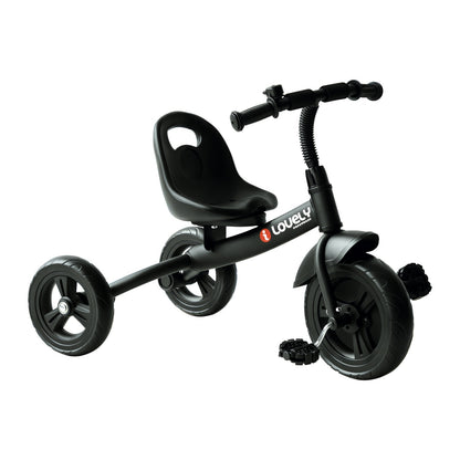 HOMCOM Baby Trike, Toddler Tricycle with Adjustable Seat, Children Ride on Toys 3 Wheels Bike with Bell for Kids 1.5-4 Years, Black