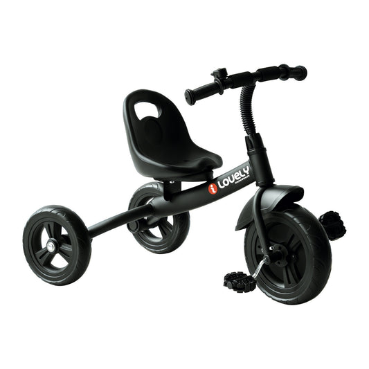HOMCOM Baby Trike, Toddler Tricycle with Adjustable Seat, Children Ride on Toys 3 Wheels Bike with Bell for Kids 1.5-4 Years, Black