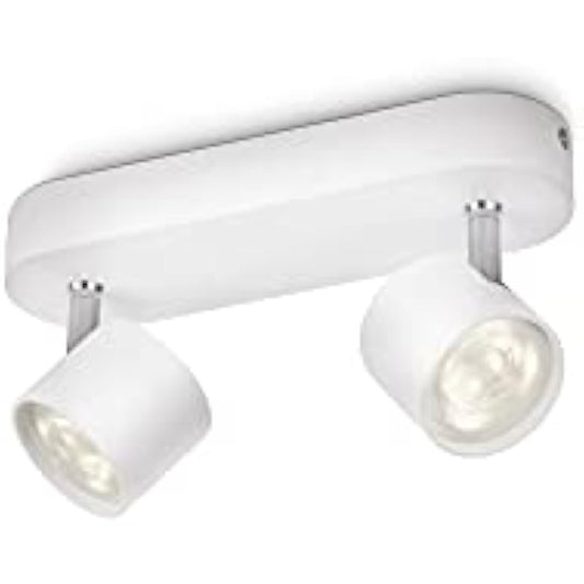 PHILIPS MyLiving Star 2 Bar Spotlight Ceiling Bar (Integrated 2 x 3 W LED Bulb) - White